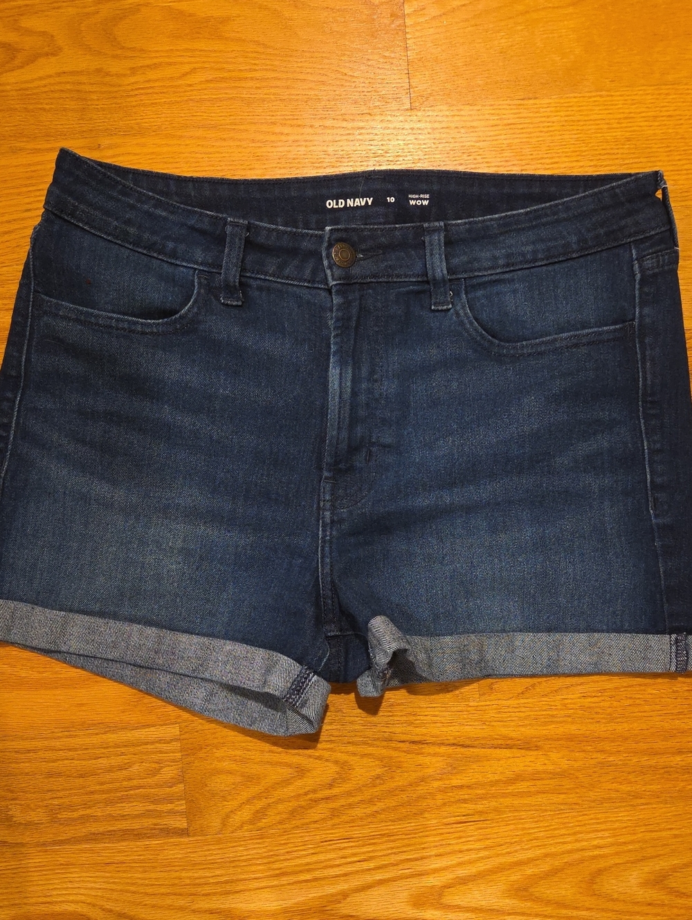Old Navy Dark Blue Rolled Cuff Denim Shorts